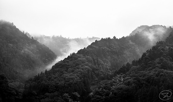 Misty Mount Fuji Valley